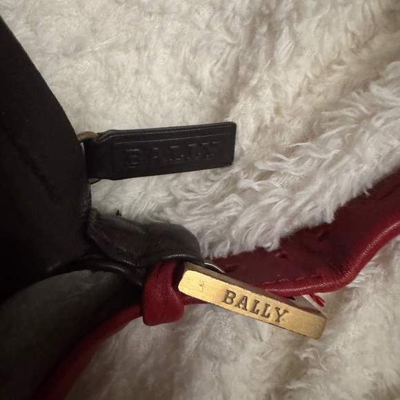 Vintage Bally Brown and Red Leather Shoulder Bag - Picture 9 of 12